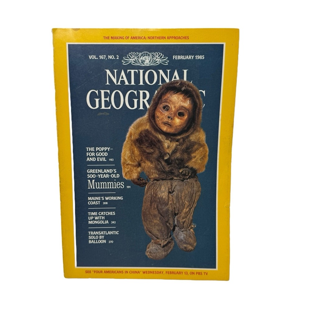 Vintage National Geographic Magazine‎ February 1985 Mummies, The Poppy